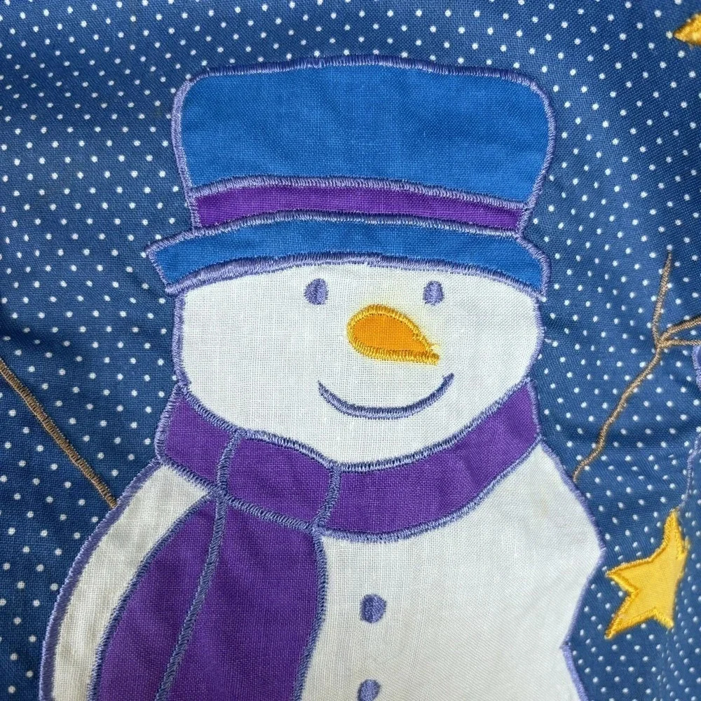 Handmade Snowman Holiday Reversible Fall‎ Pumpkins Table Runner Appliqué 59